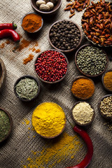 Spice Still Life, wooden bowl