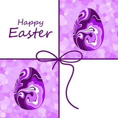 Easter card with eggs.