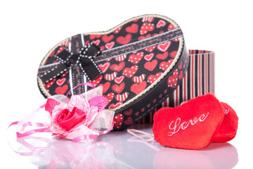 Heart Shaped Love with gift box present