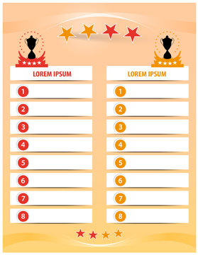 Vector Result List / Victory Concept, Eight Positions