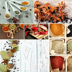 Spices collage