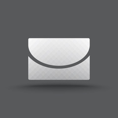 Vector of transparent envelope icon on isolated background