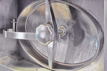 Hatch of tank at brewery