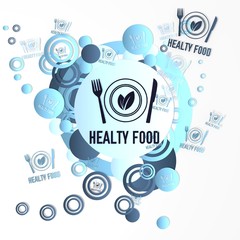 creative art healthy food icon