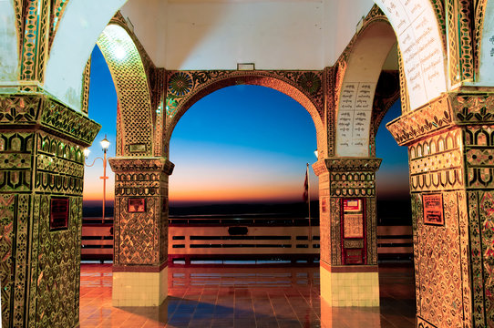 Twilight sky at Mandalay hill