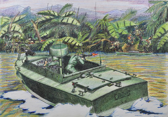 American patrol was fighting against Vietnamese guerrillas