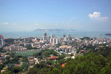 Obraz premium Sceneria Xiamen, nowoczesnego miasta w Chinach