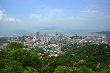 The scenery of Xiamen, modern city in China