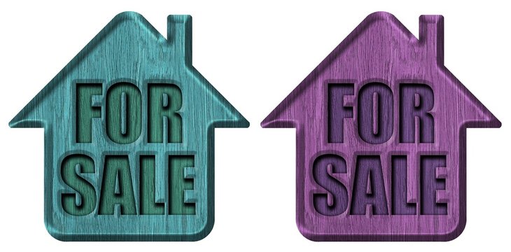 Wooden signs house for sale