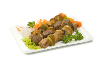 yakitori meat shiitake