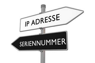 IP ADRESSE / SERIENNUMMER