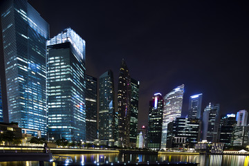 Fototapeta na wymiar Singapore Skyline, financial centre 