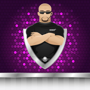 Background Man Security Guard Of Nightclub