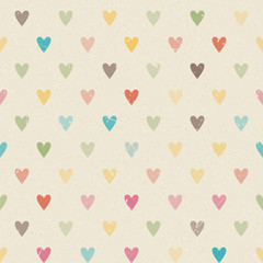 Valentine colorful retro seamless hearts pattern