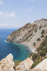 Fototapeta na wymiar Patresi la guardia, steile Küstenstrasse, Insel Elba, Italien