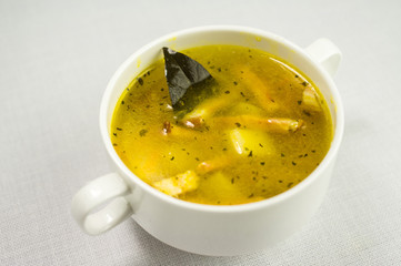 Soup with bacon
