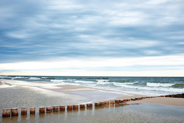 Sandy beach at the southern coast of the Baltic Sea