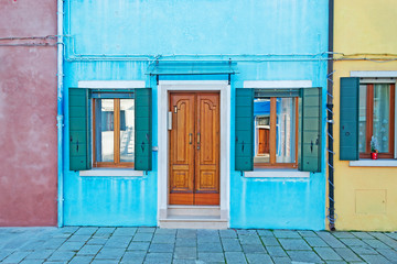 blue facade
