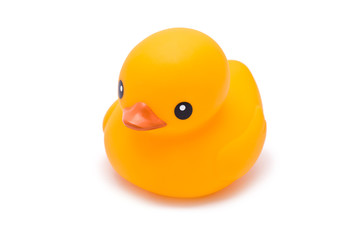 Yellow Bath Duck isolated on white