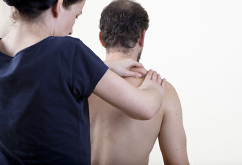Fototapeta premium physiotherapist knead
