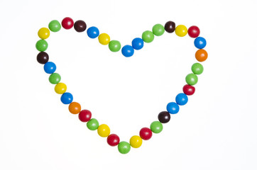 Colored heart on a white background. Valentine's Day