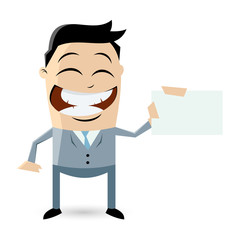 cartoon männchen visitenkarte