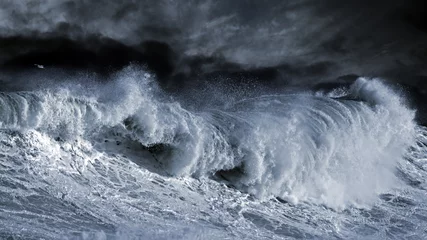 Printed kitchen splashbacks Water Big Atantic wave