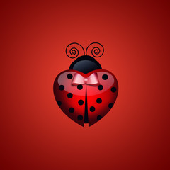 ladybug-shaped heart
