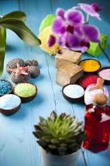Natural bath salt, organic products, Spa