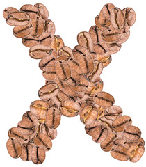 Coffee Alphabet Letter X