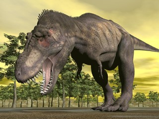 Fototapeta premium Tyrannosaurus angry - 3D render
