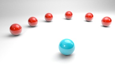 concept 3D sphère : leader, choix