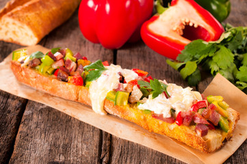 Big baguette sandwich