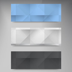 Fototapeta premium Vector banners and squares. Color and set