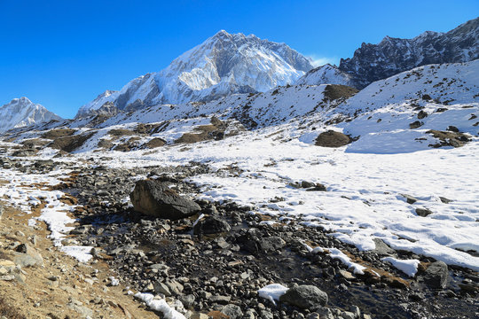 nubche summit  beside of everest from everest trek