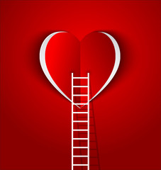ladder to your heart-concept  symbol Love and relationship