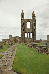 Fototapeta na wymiar Ruina Cathedral of St Andrews w Szkocji St Andrews
