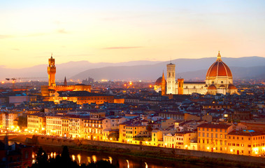 Florence at dusk