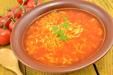 tomato soup with noodles