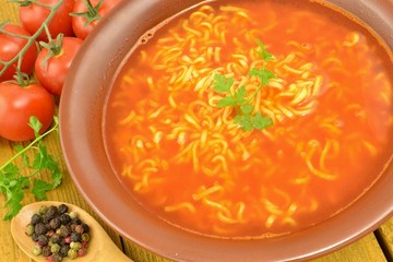 tomato soup with noodles