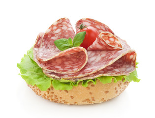 salami and lettuce