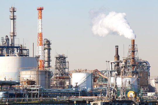 petrochemical industrial plant or oil refinery
