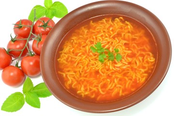 tomato soup with noodles