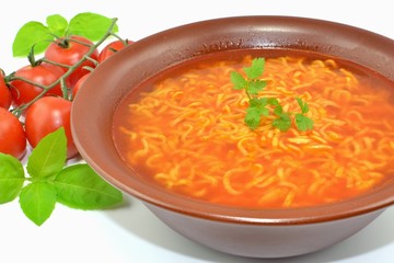 tomato soup with noodles