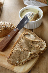 Liver paste sandwich