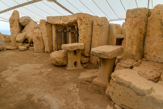 Remains of the Hagar Qim temple in Malta