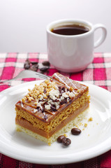 Cake and cup of coffee