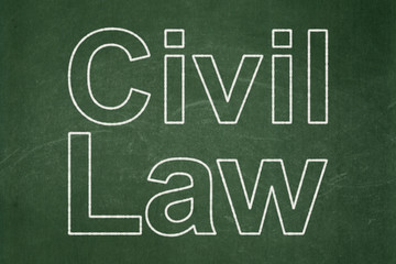 Law concept: Civil Law on chalkboard background