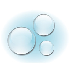 Transparent water drop set vector