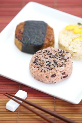Fototapeta na wymiar Japanese food Onigiri rice ball